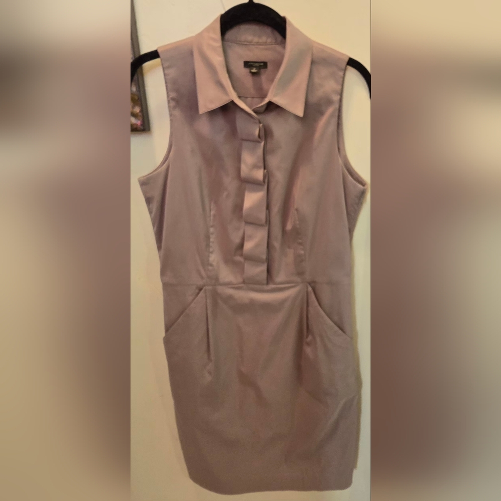 Ann Taylor Khaki Sleeveless Fully Lined Midi Dress 6